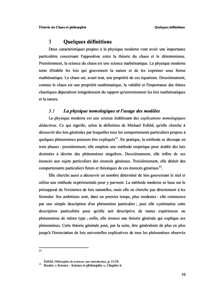 Theorie du Chaos et philosophie