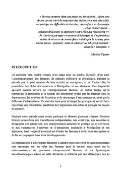 L'impact des reseaux professionnels sur l'entrepreneuriat feminin