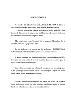 Caractérisation et valorisation du minerai Pb/Zn d'Amizour (Algérie)