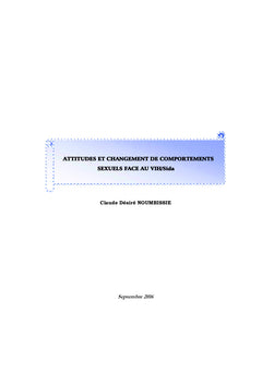 Attitudes et changement de comportements sexuels face au VIH/Sida