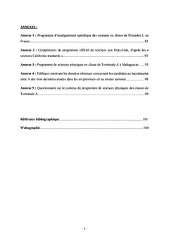 Propositions d'innovations en sciences physiques en Terminale A