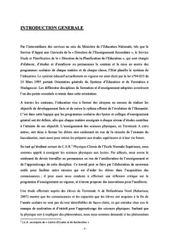 Propositions d'innovations en sciences physiques en Terminale A