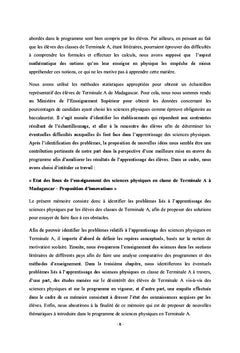Propositions d'innovations en sciences physiques en Terminale A