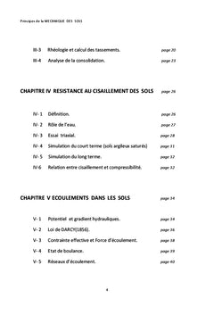 Principes de la Mécanique des Sols
