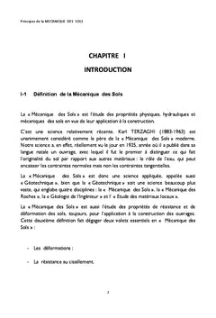 Principes de la Mécanique des Sols