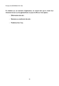 Principes de la Mécanique des Sols