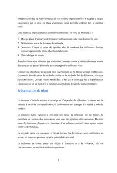 Controle de gestion et strategies d'innovation
