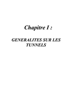 Travaux en souterrain, etude et calcul d'un tunnel routier