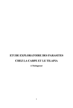 Etude exploratoire des Parasites chez la Carpe et le Tilapia
