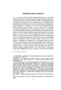 Societes commerciales de l'Ohada et theorie de la personnalite morale