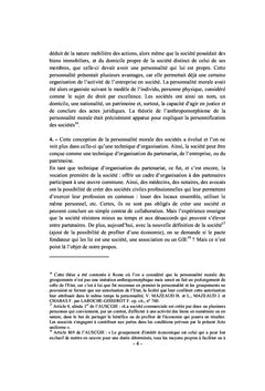 Societes commerciales de l'Ohada et theorie de la personnalite morale