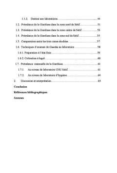Etude epidemiologique de la Giardiase humaine