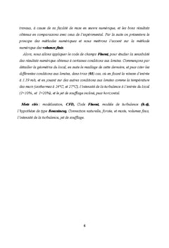Etude de la sensibilite des resultats aux conditions aux limites