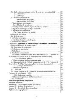 Etude de la sensibilite des resultats aux conditions aux limites