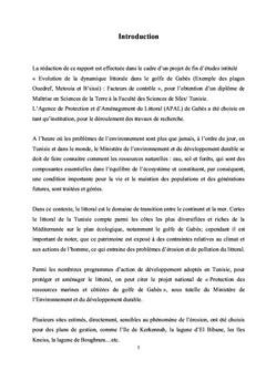Evolution de la dynamique littorale dans le Golfe de Gabès, Tunisie