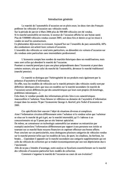 Le marché de l'automobile d'occasion