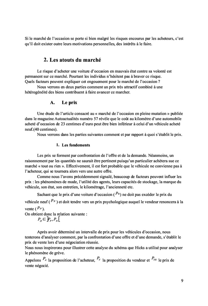 Le marché de l'automobile d'occasion