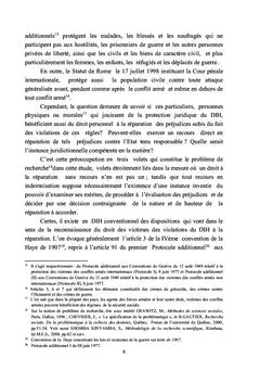 Droit à la réparation des dommages dus aux graves violations du DIH