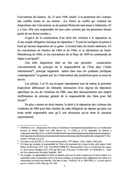 Droit à la réparation des dommages dus aux graves violations du DIH