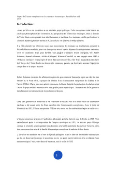 Impact de l'union europeenne sur la croissance economique