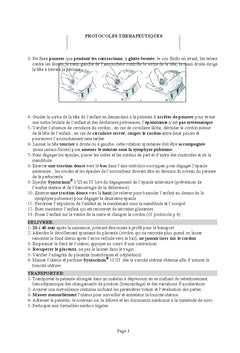 Protocoles therapeutiques aux urgences et en reanimation