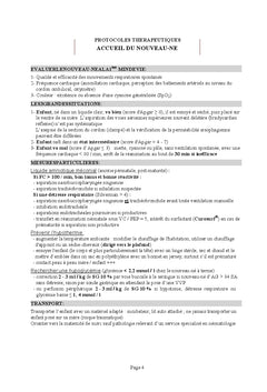 Protocoles therapeutiques aux urgences et en reanimation