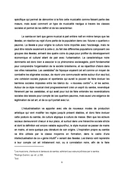 Le samba comme phénomène social brésilien