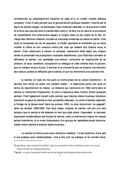 Le samba comme phénomène social brésilien