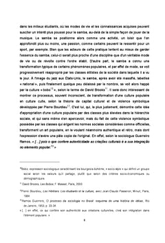 Le samba comme phénomène social brésilien