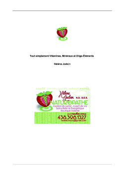 Tout simplement Vitamines, Mineraux et Oligo-elements