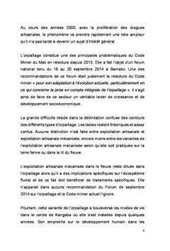 L'orpaillage dans le Niger superieur au Mali
