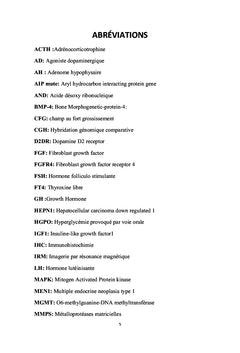 Facteurs de récidive et/ou progression des adénomes hypophysaires