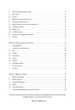 Etude de la salinité des sols par détection électromagnétique