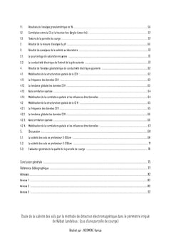 Etude de la salinité des sols par détection électromagnétique