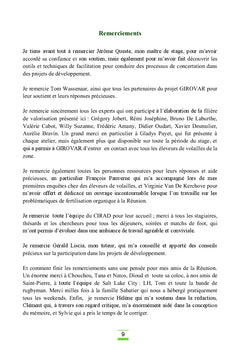 Co-construction d'une filière de valorisation agricole à la Réunion