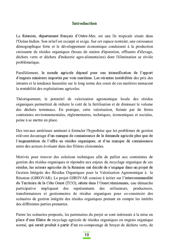 Co-construction d'une filière de valorisation agricole à la Réunion