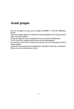 ALGÈBRE II - PARTIE 1