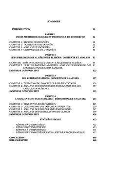 Representations autour de l'oral en contexte scolaire plurilingue