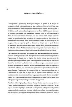 Representations autour de l'oral en contexte scolaire plurilingue
