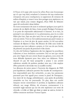 Une faillite, leçon de vie