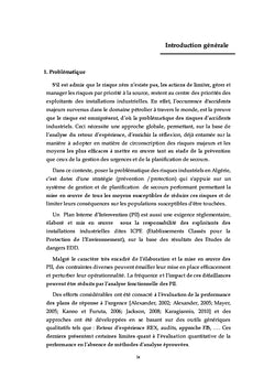 Evaluation de la performance des plans internes d'intervention