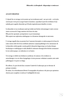 Rhinorrhee cerebrospinale diagnostic et traitement