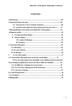 Rhinorrhee cerebrospinale diagnostic et traitement