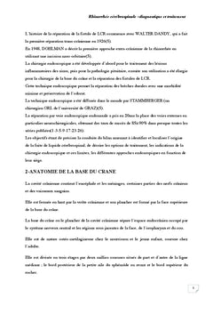Rhinorrhee cerebrospinale diagnostic et traitement