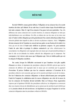 Les masses des obligataires et les procedures collectives OHADA