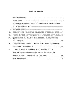 Le Commerce Équitable, opportunité du bien-être en Afrique de l'Est?