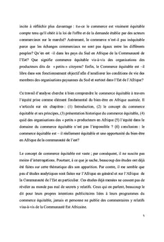 Le Commerce Équitable, opportunité du bien-être en Afrique de l'Est?
