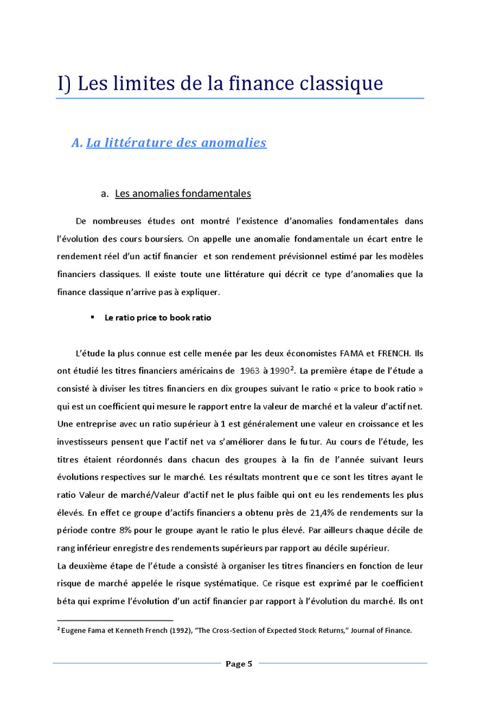 La finance comportementale, le nouveau paradigme financier?