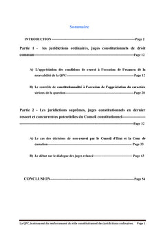 La QPC: instrument de renforcement des juridictions ordinaires