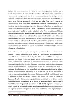 La QPC: instrument de renforcement des juridictions ordinaires